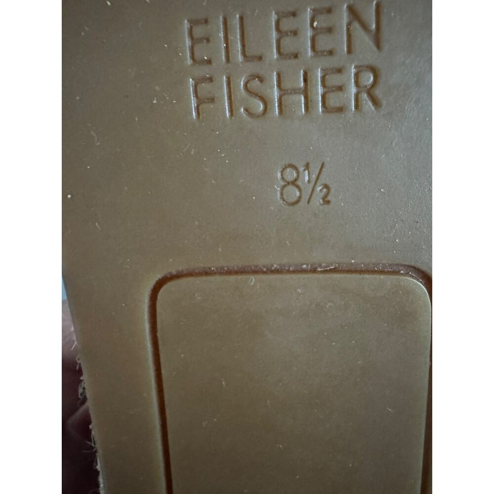 Eileen Fisher Black Leather d'Orsay Espadrille Flat Slip On Shoes - Size 8.5 - Picture 8 of 8